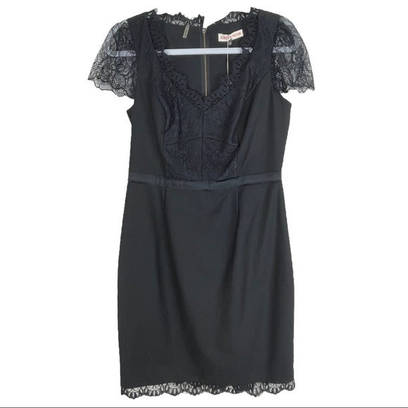 REBECCA TAYLOR black lace combo dress NWT sz 8 - Picture 2 of 6